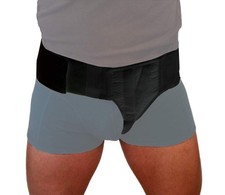 Inguinal Hernia Groin Black Belt Left,  Right hernia underwear for men Belt.