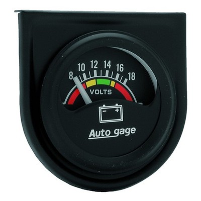 AutoMeter 2356 Autogage Air Core Volt Meter Gauge 8-18V 1.5'' Short Sweep