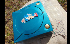 💙 SEGA Dreamcast HKT-3020 Home Console  💥 SONIC 💥  Custom 🌟 NEEDS LASER EYE✨