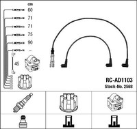 ZÜNdleitungssatz NGK 2568 FÜR Audi ZÜNdkabelsatz ZÜNdkabel KIT