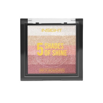 INSIGHT 5 Shades of Shine Highlighter - Jaipur Pink, Travel-Friendly, 12g