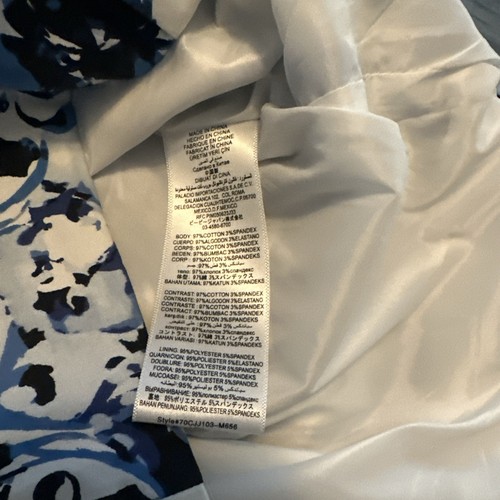 Y2K NWT Blue Elegant Vines Lined Prairiecore BeBe pencil cleavage dress sz 4 - Picture 2 of 3