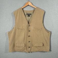Vintage Banana Republic Utility Vest Mens XL Beige Safari Workwear 90s