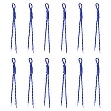 12Pcs Paracord Keychain Braided Rope Keychain Dark Blue/White