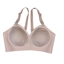Momcozy Nude Nursing Bra Adjustable Straps Full Coverage Wireless Support M