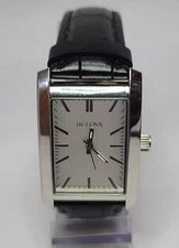 96A156 BULOVA CORPORATE MEN RECTANGULAR DIAL BLACK STRAP WATCH MB5-269