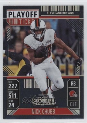 2024 Panini Contenders Playoff Ticket /199 Nick Chubb #23 8d4