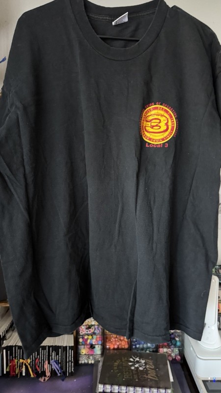 Anvil Men's Black Operating Engineers Local 3 Bulldog Graphic Tee 2X Preshrunk