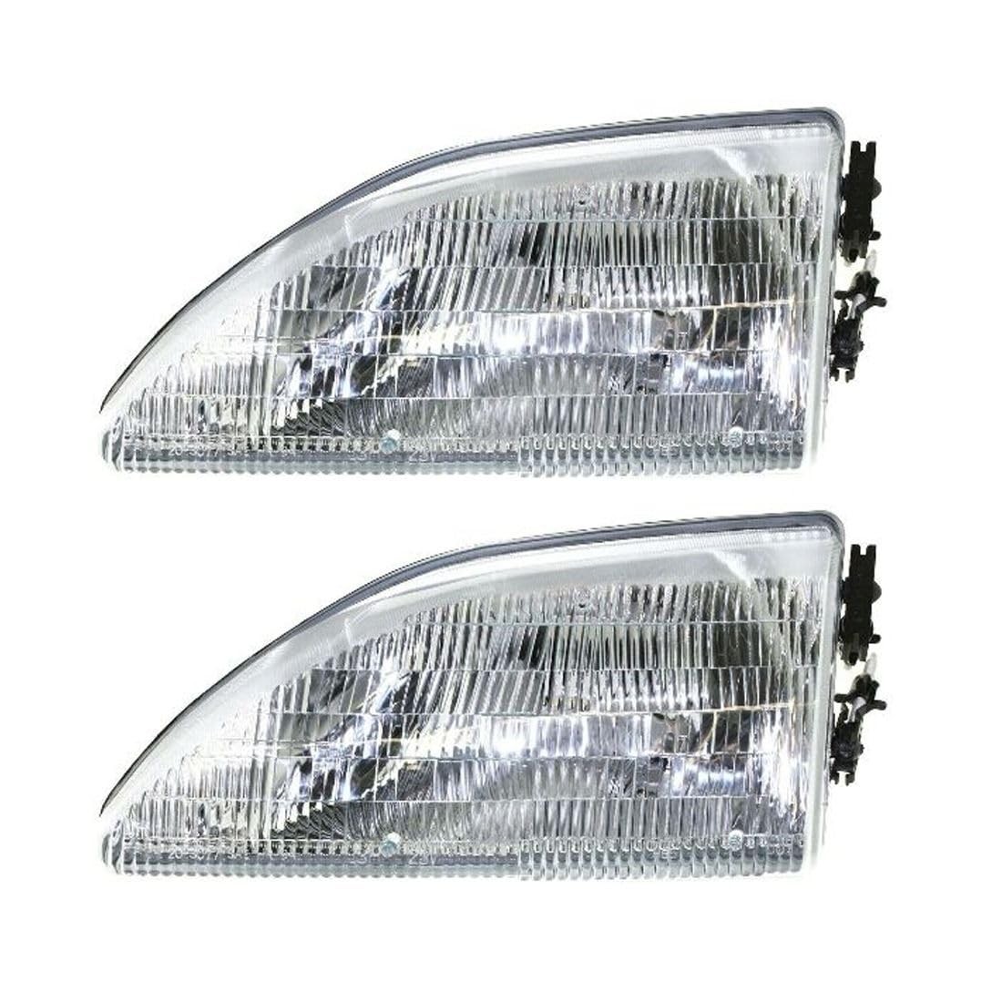 2x Headlight Bulb Left Side Clear Lens for Ford Mustang 1994-1998