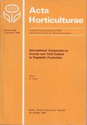 ISHS Acta Horticulturae 260 : International Symposium on Growth and Yield Contro