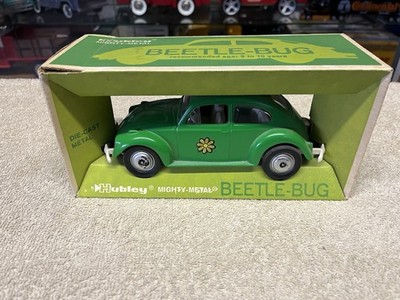 Vintage HUBLEY 1960s Volkswagen Beetle Car Green Metal and Plastic 1481.