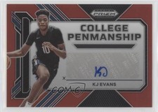 2023 Panini Prizm Draft Picks College Penmanship Red 105/199 KJ Evans Auto 0z0v