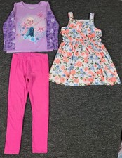 Girls Clothes 6X Frozen Top Little Lass Dress & Jumping Beans Legging School Lot