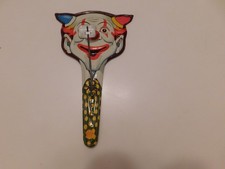Vintage U.S. Metal Toy Mfg. Co. Tin Lithograph Clown Toy Noisemaker