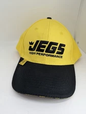Jegs High Performance Black Yellow Ball Cap Hat Adjustable