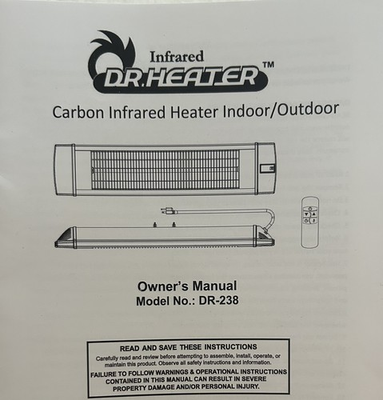 #ad Dr. Heater DR 238 1500W Carbon Infrared Heater $70.00