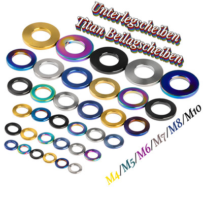 Unterlegscheiben Titan Beilagscheiben M4/M5/M6/M7/M8/M10 U-Scheibe Mehrfarbig