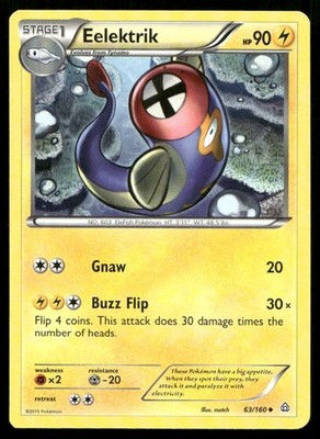 Eelektrik Uncommon 63/160 Lightning XY - Primal Clash 2015 match NM