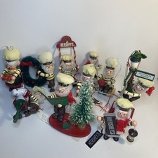 Vintage Kurt Adler Hershey's Wooden/Ceramic Ornaments 1990’s With Tags Set 10