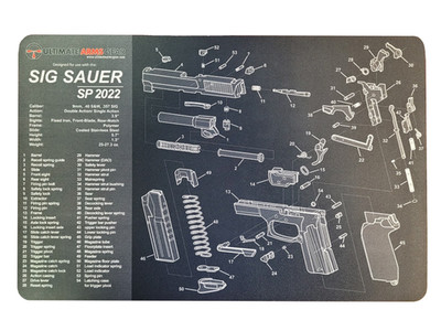 Ultimate Arms Gear Firearm Work/Cleaning Mat Compatible with Sig SP2022 Pistols