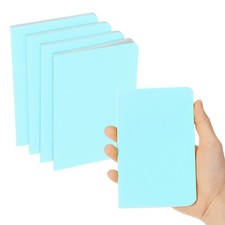 4 Pack A6 Notebook, A6 Journal Mini Notebook Pocket Kraft,Light Blue