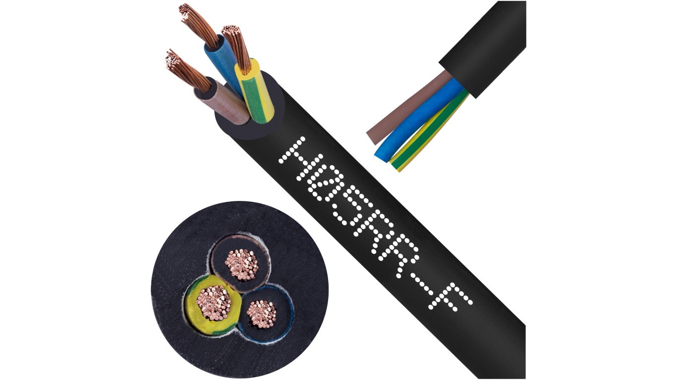 Cable in Rubber H05RR-F/OW 3x1.5 300/500V/25m 09.0006.0025