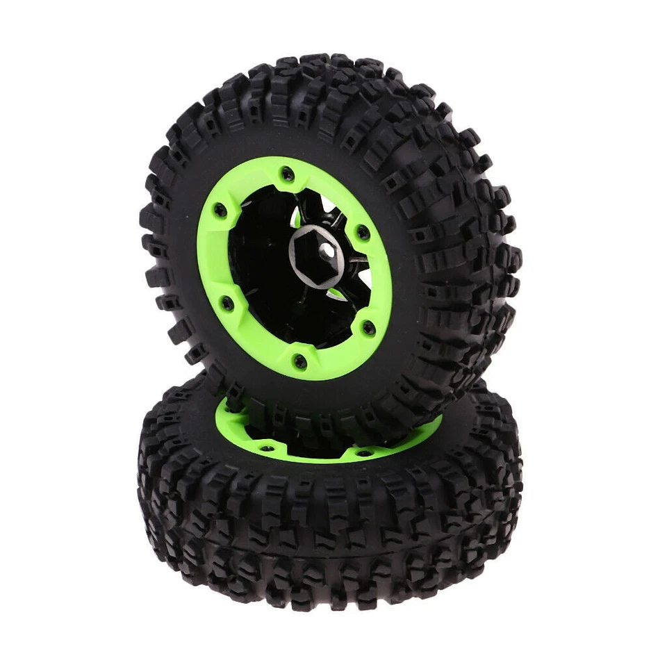 Neumáticos de goma negros con llantas 4 piezas para WLtoys 12428 1/12 RC Buggy F Foto 4 de 4
