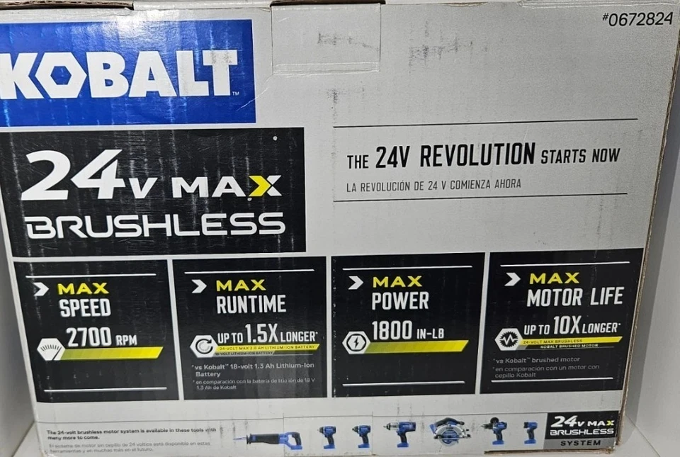 Brand NEW Kobalt 24V MAX Brushless 1/4" Impact Driver Kit KID 1324A-03 - Image 2 of 2