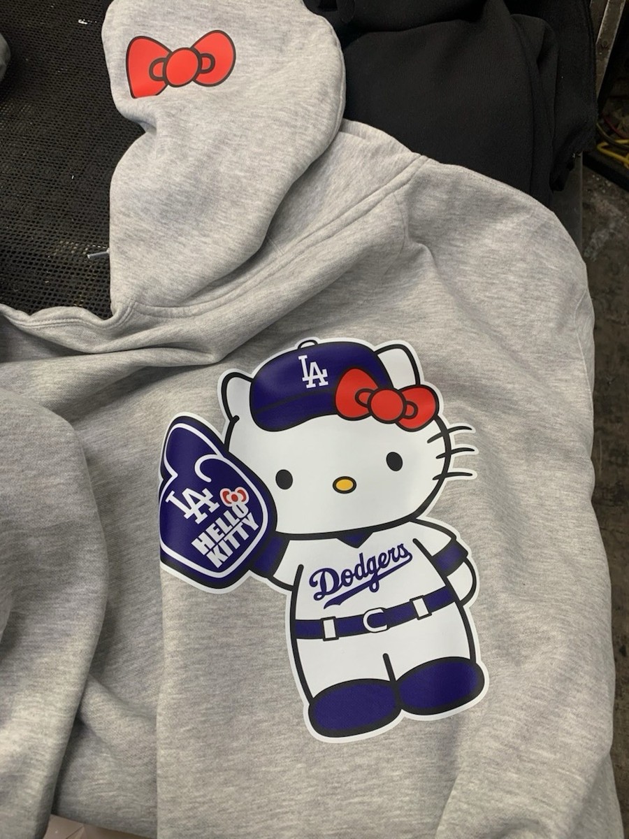 Los Angeles Dodgers Hello Kitty Gray Hoodie | eBay