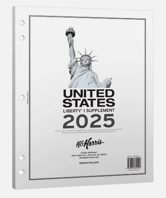 2025 Liberty 1 Supplement Pages UN & US Possessions Harris Fit Ring Stamp Album