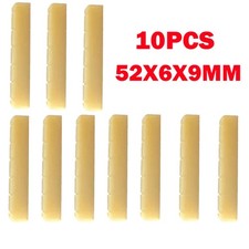 10x Unbleached BONE Nuts For Classical Guitar 2 1/16"x1/4"x3/8" 52 6 9mm Luthier