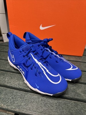 New Nike Alpha Menace 3 Shark Football Cleats Blue CV0582-414