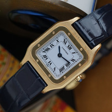 Cartier 1980-90s Santos Dumont Extra Plate Yellow Gold 96053 Manual Wind 4