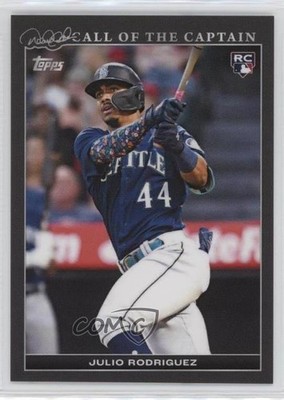 2022 Derek Jeter Call of the Captain Black 96/125 Julio Rodriguez Rookie RC v5x
