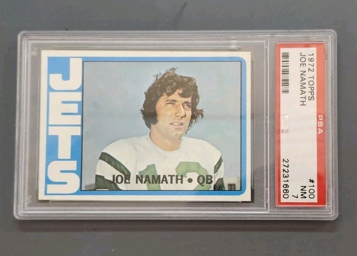 1972 Topps #100 Joe Namath (HOF) PSA 7