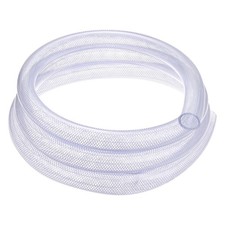 1" ID x 1 1/4" OD PVC Tube, 10 Ft High Pressure Braided Clear Flexible PVC Tu...