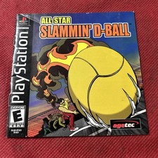 All-Star Slammin D-Ball Playstation Video Game Instruction Manual Booklet PS1 PS