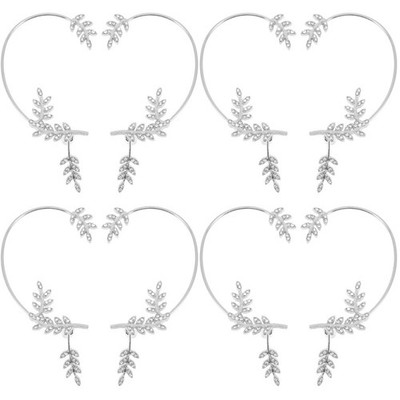  4 Pairs Klipp Ohrringe Statement-ohrringe Ohrclips Damenohrringe