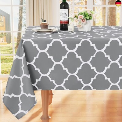 smiry Tischdecke Abwaschbar Rechteckig 140x200cm Tischtuch Polyester
