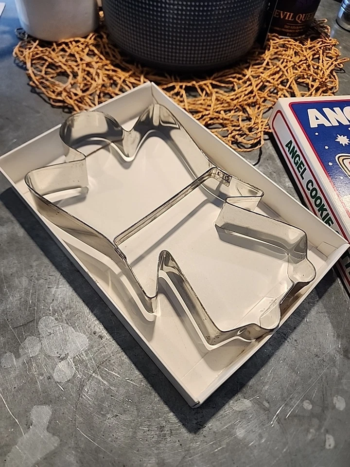 Cortador de galletas de metal Fox Run vintage grande 71/2" - Angel - cortador de galletas vibtage Foto 3 de 3