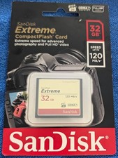 NEW SanDisk Extreme 32 GB UDMA 7 CompactFlash Card Black Gold SDCFXSB-032G-G46