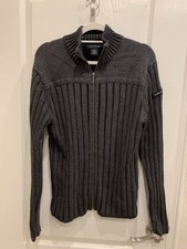 Calvin Klein Jeans Zipper Sweater Grey Men  s Size Large