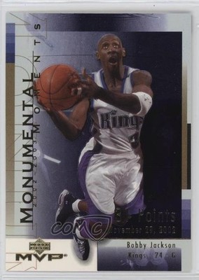 2003-04 Upper Deck MVP Monumental Moments Bobby Jackson #MM5 d1m