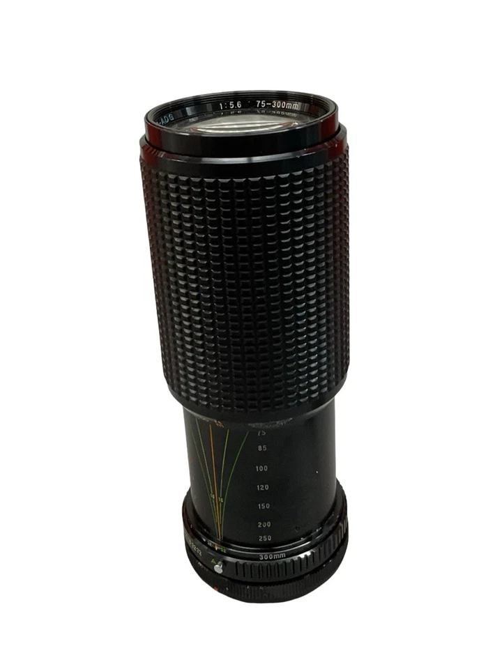 Albinar ADG 75-300mm f5.6 telephoto zoom lens For Canon Black Tested Working - Image 3 of 4