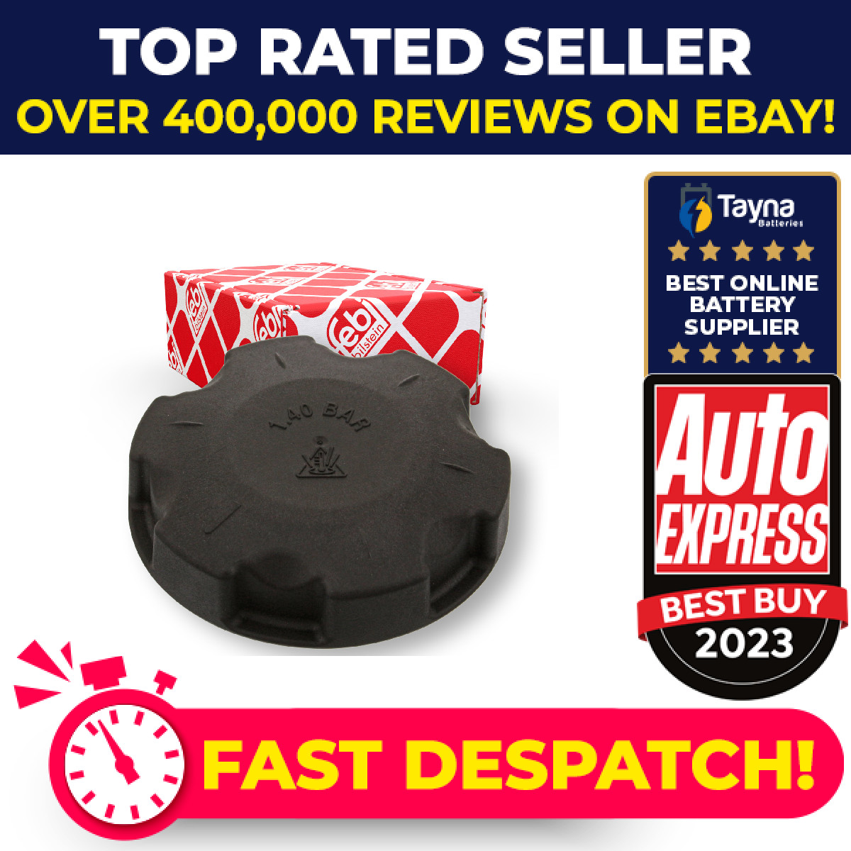 Radiator Cap 46221 Febi 17117521071 17117639020 Genuine Top Quality Guaranteed