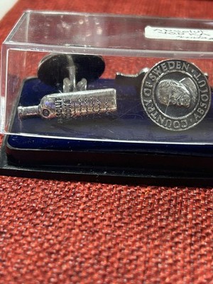 Vintage Absolute Vodka Cufflinks  Sporrong Brand Sweden In Case