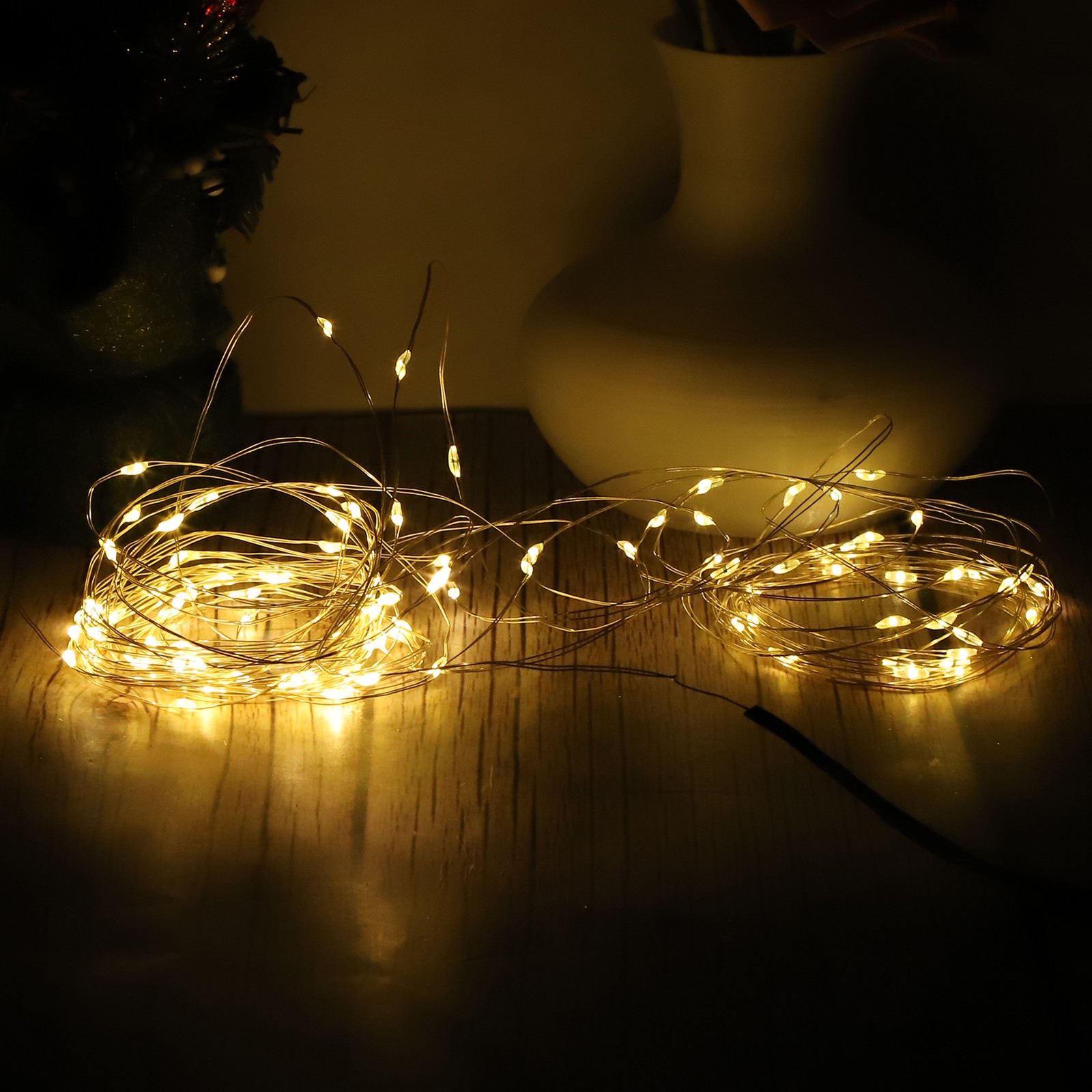 32.8ft LED Light String Copper Wire Bendable USB String Light For Home Decor Use