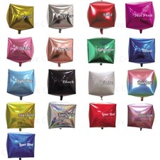 32 Color 24" 4D Square Cube Foil Balloons Mylar Balloon Party Birthday Christmas
