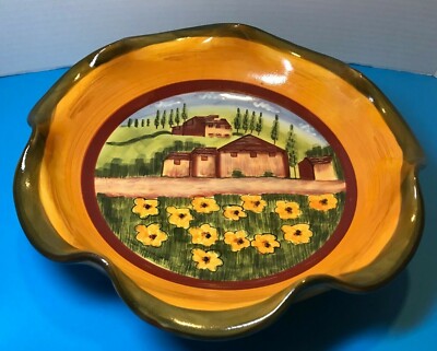 DOUCE PROVENCE~ROMANCING PROVENCE COLLECTION~''COUNTRY~13'' SHALLOW RUFFLED BOWL
