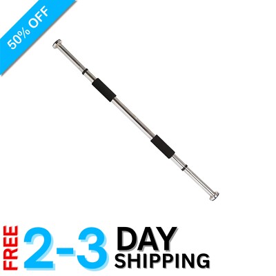 Adjustable Doorway Chin-Up Bar - Sturdy Chrome Steel for 220lbs Capacity